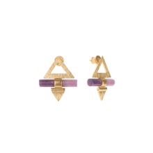 Earrings from the Gelato collection with amethyst