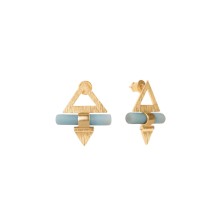 Earrings from the Gelato collection with amazonite