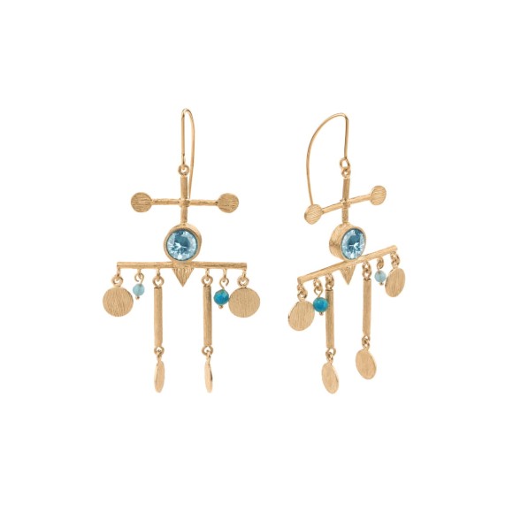 Colorful natural stone earrings from the Gelato collection