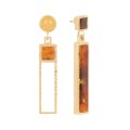 Oryginalne, pozłacane kolczyki z bursztynami z kolekcji Baltica SLK64-1 ORSKA