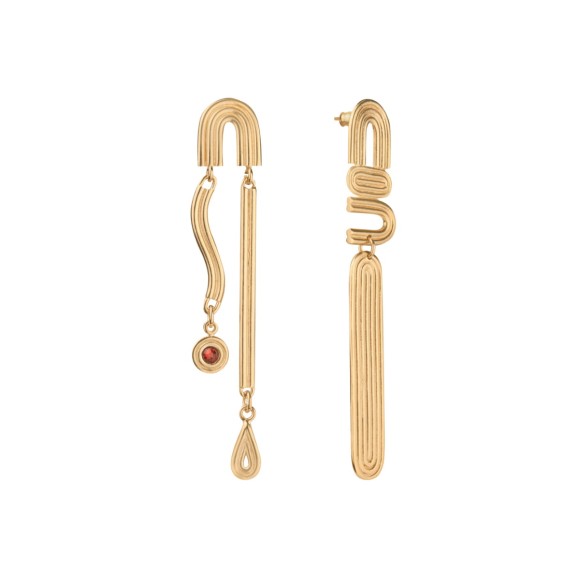 Asymetryczne, wiszące kolczyki z kryształem z kolekcji Holos HOK42-3 ORSKA