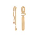 Asymetryczne, złote, wiszące kolczyki z kryształem z kolekcji Holos HOK42-3 ORSKA