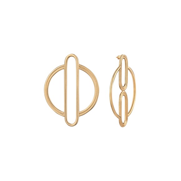 Pozłacane kolczyki koła na sztyft z kolekcji  Holos HOK38-1 ORSKA