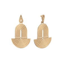 Gold-plated stud earrings from the Holos collection