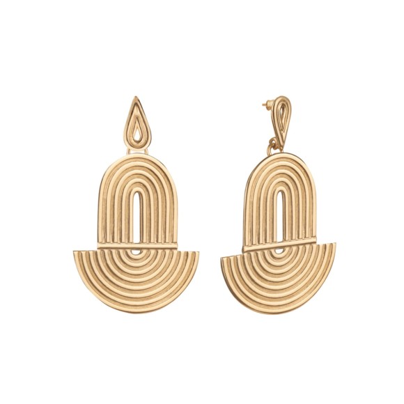 Pozłacane kolczyki na sztyft z kolekcji Holos HOK42-2 ORSKA