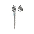 Asymmetric earrings from the Morocco collection i graphite color