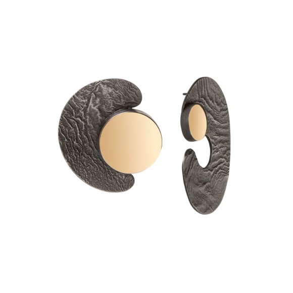 Artystyczne, ręcznie robione kolczyki z kolekcji MOON MOK28-1 OKSYD marki ORSKA biżuteria