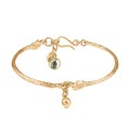 Gold-plated bracelet with a berry and aquamarine