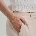 Gold-plated bracelet with a berry and aquamarine - ORSKA jewelry