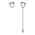 Asymmetrical oxidized nickel silver earrings from the Semios collection SMK32-1 - ORSKA jewlery store