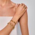 Gold-plated bracelet with decorative charms from the Semios collection SMA42-2