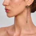 Asymmetrical oxidized nickel silver earrings from the Semios collection SMK32-1 - ORSKA jewlery