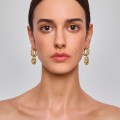 Double braided hoop earrings with decorative charms – Semios Collection SMK36-1 - ORSKA