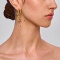 Double braided hoop earrings with decorative charms – Semios Collection SMK36-1 - ORSKA jewelry