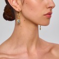 Asymmetrical gold-plated hoop earrings – Semios Collection, ORSKA jewlery