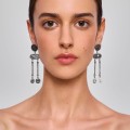 Long Earrings with Medallion Fragments from the Semios collection SMK78-1
