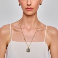 Long gold-plated necklace with a decorative pendant from the Semios collection - ORSKA jewelry store