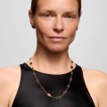 Silver, gold-plated necklace with colorful tourmalines from the Aurora collection