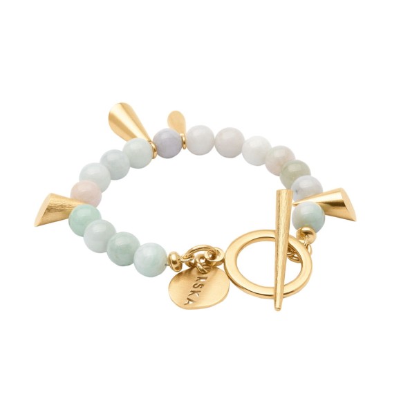 Jade bracelet with charms from the Guatemala collection – ORSKA jewelry