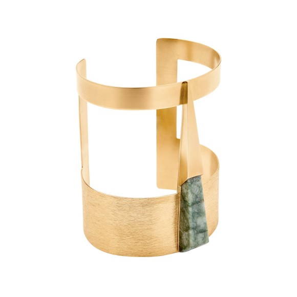 Wide bracelet – jade cuff from the Guatemala collection – ORSKA jewelry
