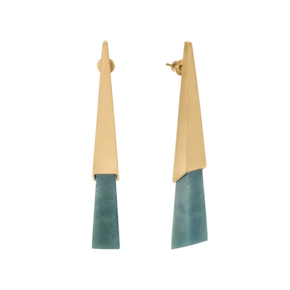 Minimalist jade earrings from the Guatemala collection