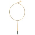 Gold-plated choker with a green jade pendant from the Guatemala collection