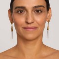 Dangling earrings with white jadeite from the Guatemala Collection