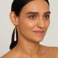 Gold-plated earrings with white jadeite from the Guatemala Collection – ORSKA