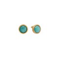 Gold-plated delicate earrings with amazonite from the Gelato collection