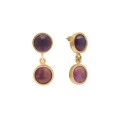 Gold-plated amethyst earrings from the Gelato collection