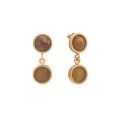 Gilded earrings with rutilated quartz from the Gelato collection