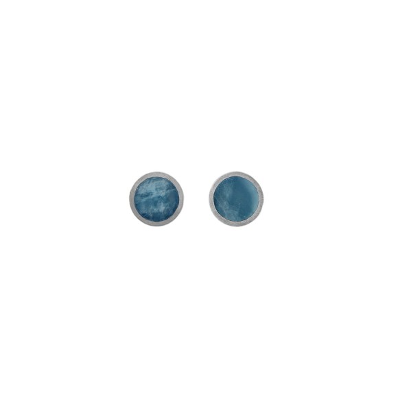 Silver earrings with aquamarine from the Gelato collection