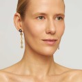 Gold-plated long earrings with kyanite from the Gelato collection - ORSKA jewelry