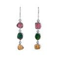 Earrings with colorful tourmalines from the Aurora collection