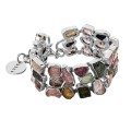Wide bracelet with multicolored tourmalines from the Aurora collection - ORSKA