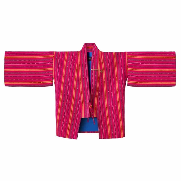Limitowane krótkie kimono z niebieską podszewką z kolekcji Guatemala