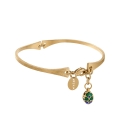 Gold-plated bracelet with a colorful pendant from the Minakari collection