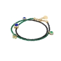 Double bracelet with charms from the Minakari collection