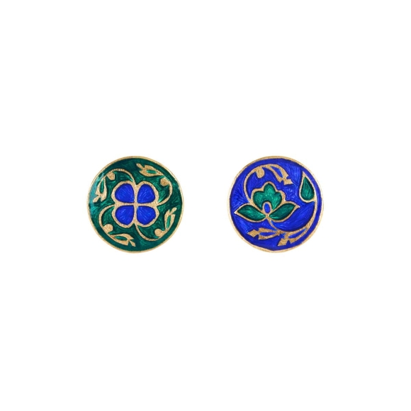 Asymmetric earrings with plant motifs from the Minakari collection -ORSKA jewelry