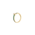 Gold-plated ring with green decorations from the Minakari collection