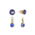 Blue, hanging earrings from the Minakari collection - ORSKA jewelry