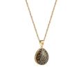 Long, gold-plated necklace with a decorative pendant from the Minakari collection - ORSKA
