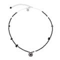 Necklace with onyx pendants on a string from the Minakari collection - ORSKA jewelry