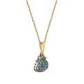 Gold-plated necklace with a hand-decorated pendant from the Minakari collection - ORSKA jewelry