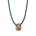 Necklace with a dark, double-sided pendant from the Minakari collection - ORSKA jewelry