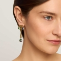 Gold-plated earrings with enameled pendants from the Minakari collection - ORSKA jewelry