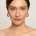 Double-sided, enameled hoop earrings from the Minakari collection - ORSKA jewelry