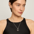 Adjustable silver necklace with black enamel from the Minakari collection - ORSKA jewelry