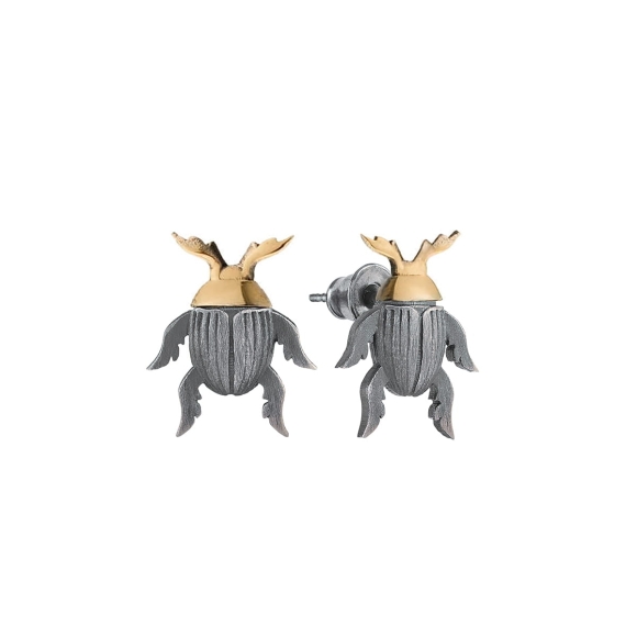 Kolczyki w kształcie żuków z kolekcji Plantis - ORSKA biżuteria