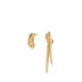 Asymmetrical gold-plated earrings from the Prato collection - ORSKA